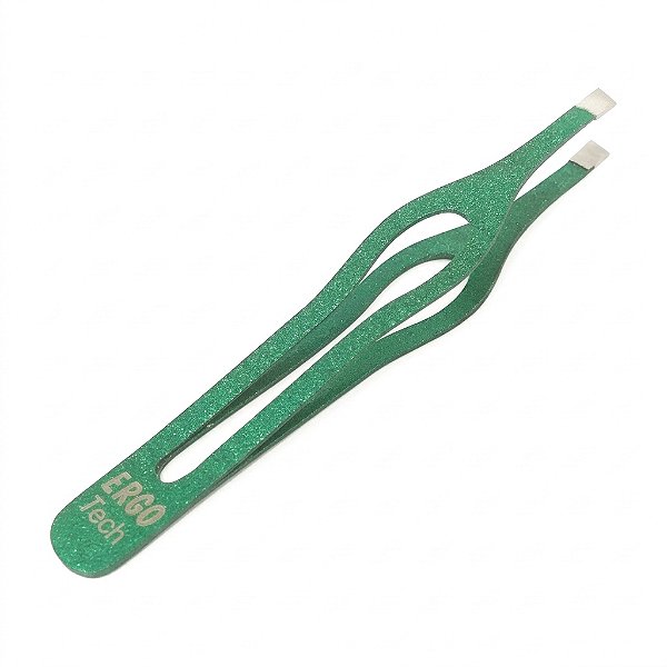 Pinça para Sobrancelhas Profissional Edel Solingen Laqueada Obliqua Verde Ref. 2280504
