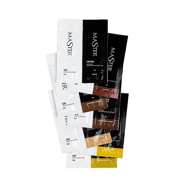 Sachê Tintura Profissional 1g + Creme Oxidante 1mL Master