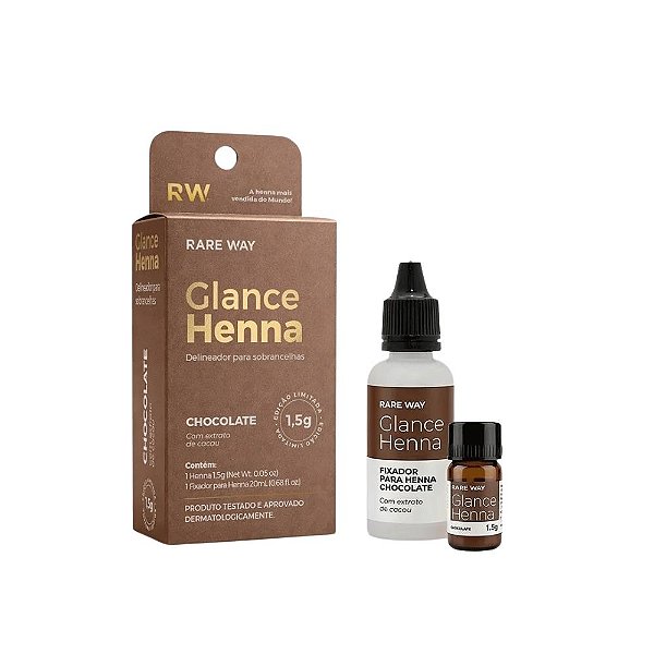Henna Glance Mini Chocolate Rareway 1,5g + Fixador 10mL