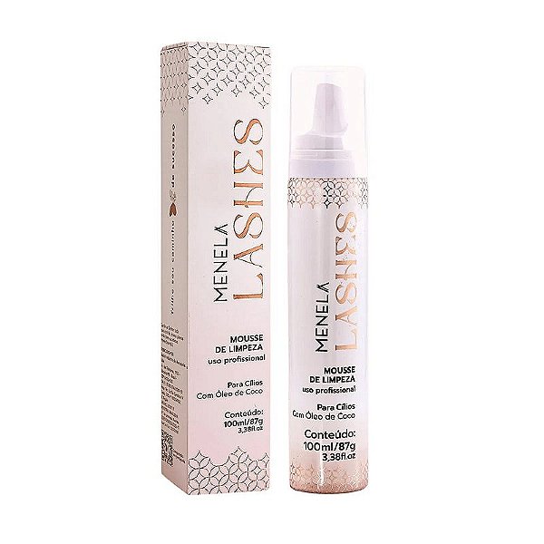 Mousse de Limpeza para Cílios com Óleo de Coco Menela Lashes 100mL