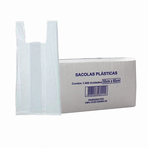 Sacolas Plásticas 50X60cm 1000 unidades