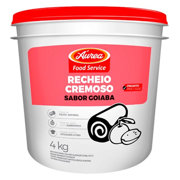 Recheio Cremoso Sabor Goiaba Aurea - 4kg
