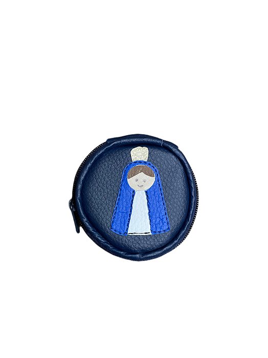 Porta Terço / Porta Moeda / Porta Treco | Nossa Senhora - Cor: Azul