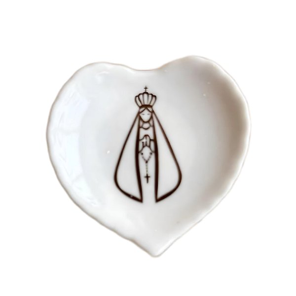 Mini Pratinho Coração Nossa Senhora 7,5cm
