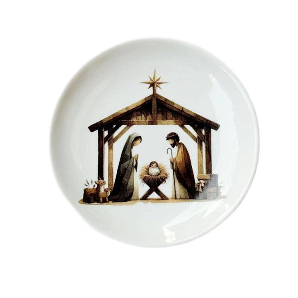 Prato Pão Presépio Wood Berço 16cm