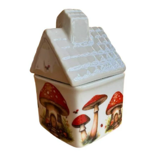 Casinha em Porcelana P Cogumelos