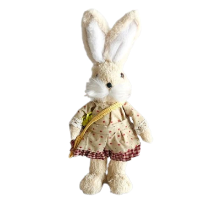 Coelha Decorativa em Pé c/ Bolsa 38cm (CO111P)