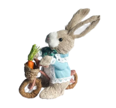 Coelho Decorativo c/ Bicicleta 25cm (CO1040)