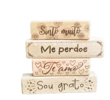 Mini Blocos em Madeira Hoponopono