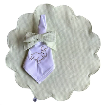 Kit Mesa Flor Xadrez Verde