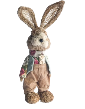 Coelho Decorativo em Pé com Botões 48cm (CO986)