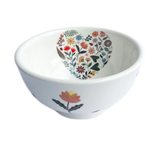 Bowl de porcelana estampa Afeto 12cm