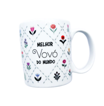 Caneca em Porcelana Afeto Frase Melhor Vovó 250ml