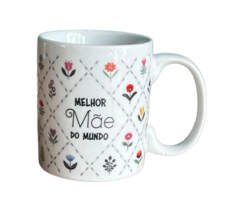 Caneca em Porcelana Afeto Frase Melhor Mãe 250ml