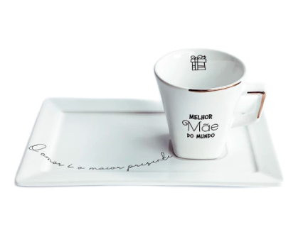 Caneca Mães Com Pires Bandeja