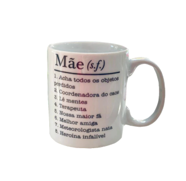 Caneca em Porcelana 250ml Estampa Mãe S.M