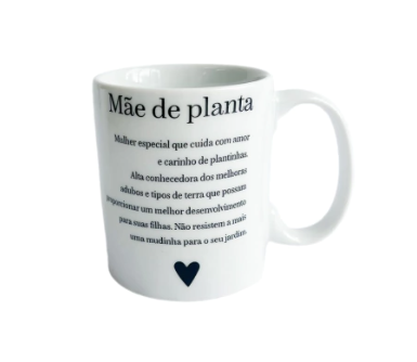 Caneca Personalizada 250ml-Mãe de Planta