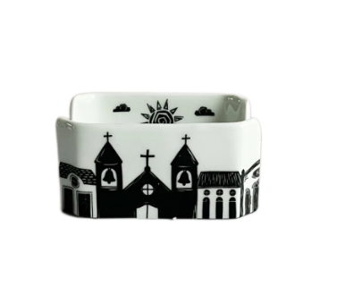 Porta sachê em Porcelana Junina