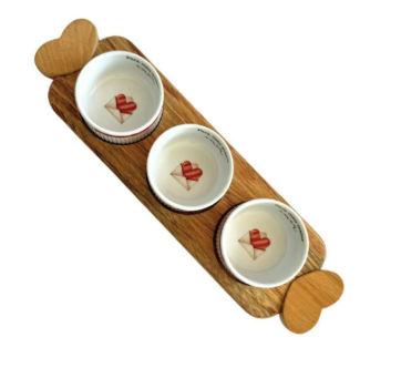 Trio de Ramekins em Porcleana Carta