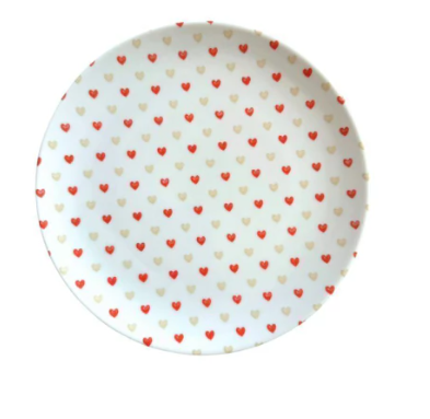 Prato Sobremesa Cupido Corações 21cm