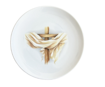 Prato Sobremesa Porcelana Cruz 21 cm