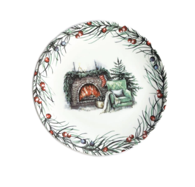 Prato Sobremesa Floresta Lareira 21cm