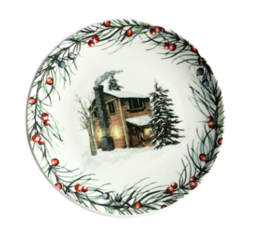 Prato Sobremesa Floresta Chalé 21cm