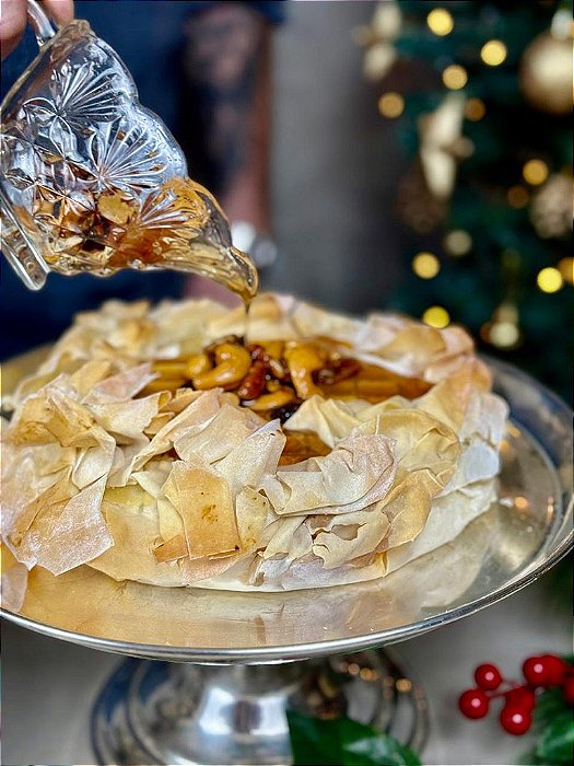 Brie Folhado com Caramelo e Nuts