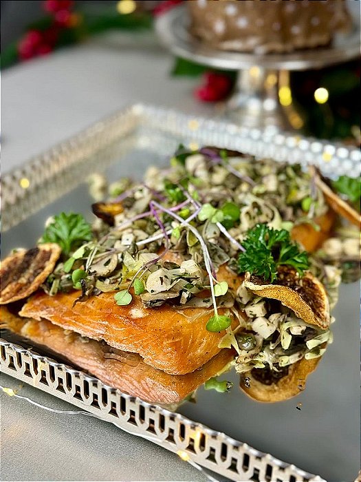 Salmão à Belle Meunière