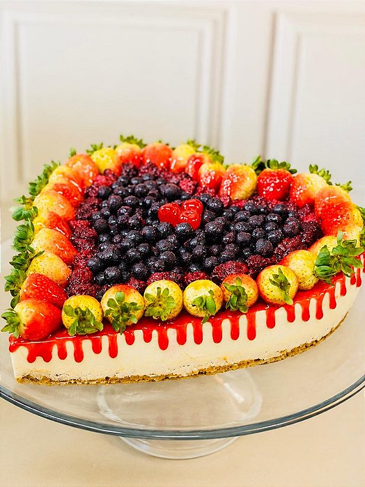 Cheesecake de Frutas Vermelhas | Formato de Coração G