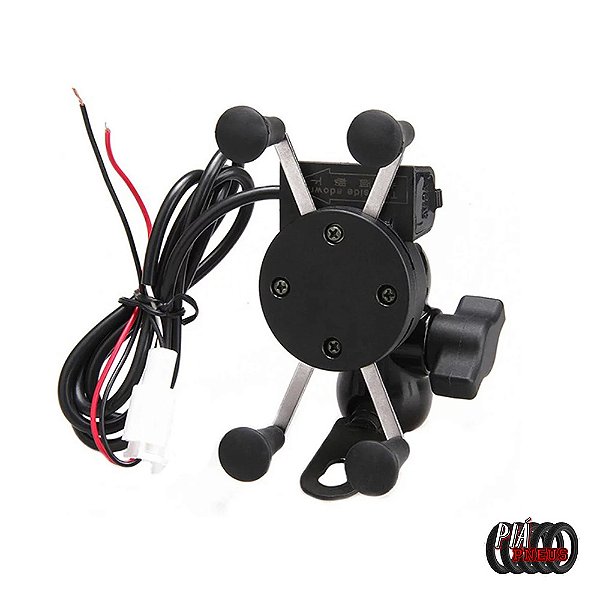 Suporte Celular Smartphone Garra Ferro C/ Carregador USB P/ Retrovisor (stallion)