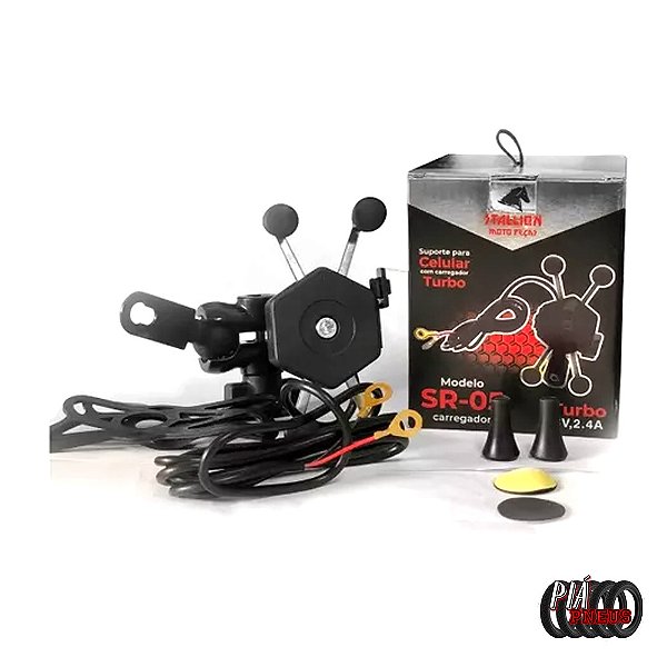 Suporte Celular Garra Modelo X 360° Universal Com Carregador