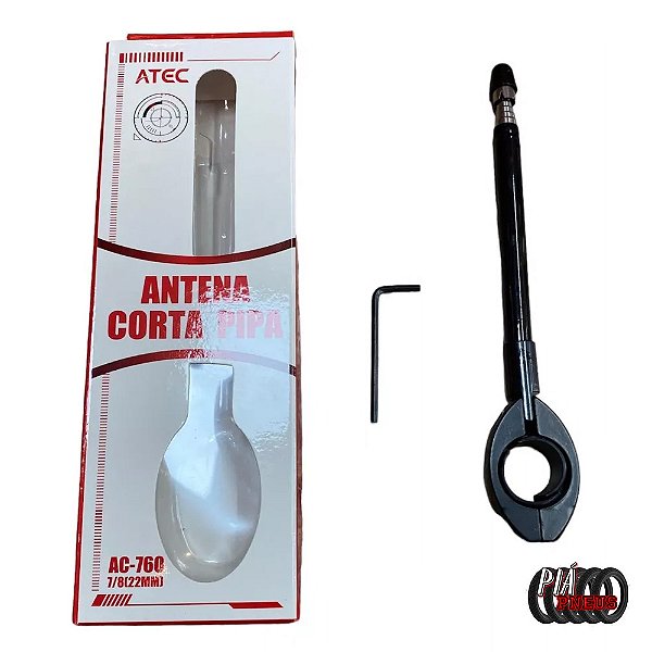 Antena Corta Pipa Anteninha 6 Estágios, De Guidão De Moto