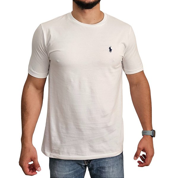 Camiseta PRL Branco Logo Clássico Marinho