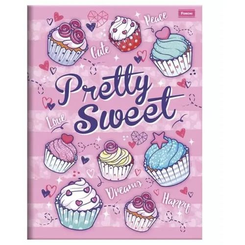 CADERNO BROCHURÃO 96 FLS CUPCAKE FSC