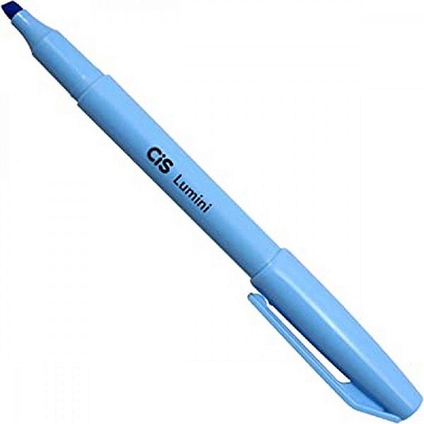 CANETA MARCA TEXTO CIS LUMINI AZUL UNIDADE