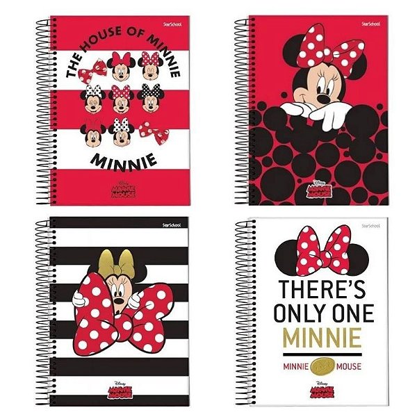Caderno capa dura 1 matéria Minnie 80 fls Jandaia
