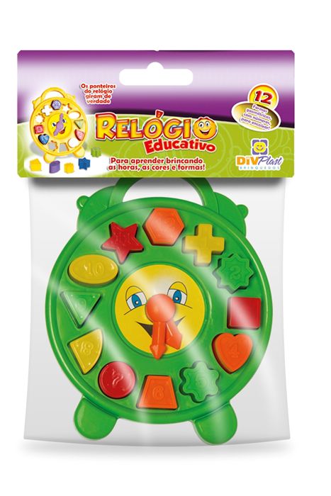 BRINQUEDO RELOGIO DIDÁTICO EM SOLAPA DIVIPLAST