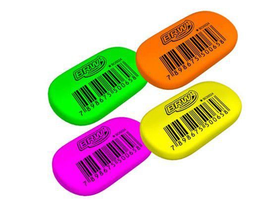 BORRACHA OVAL NEON SORTIDA UN. BRW