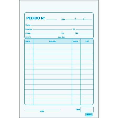 TALÃO DE PEDIDO 1/32 1 VIA 50 FOLHAS TILIBRA