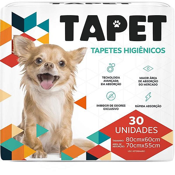 HIGIENE PARA PET TAPETE 80X60 TAPET C/ 30 UN UNIDA