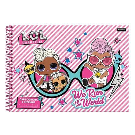 CADERNO DESENHO CARTOGRAFIA MILIMETRADO 96 FLS LOL