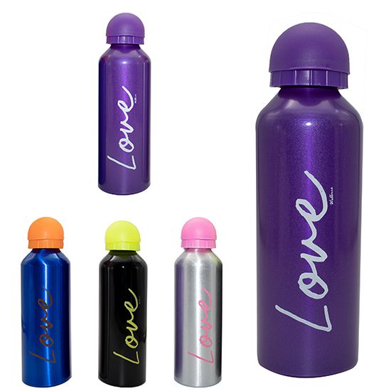 GARRAFA SQUEEZE DE ALUMINIO LOVE COLORS 500ML