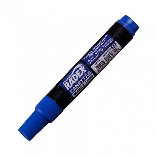 PINCEL PERMANENTE AZUL TRAÇO 4 E 8mm RADEX