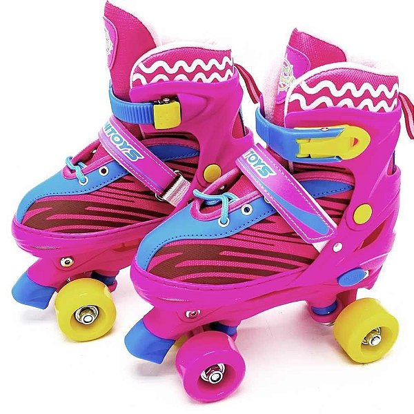 PATINS QUAD TURMA DA AVENTURA ROSA UNITOYS