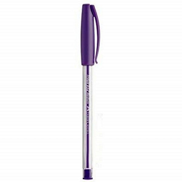 CANETA ESFEROGRÁFICA TRILUX ROXO FABER-CASTELL