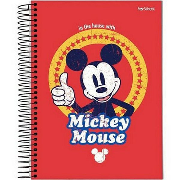CADERNO 10 MATÉRIAS STARSCHOOL MICKEY 160FLS