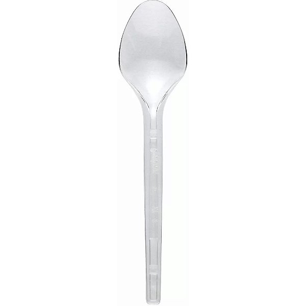 COLHER PLASTICA MEDIA CRISTAL 10 UNIDADES