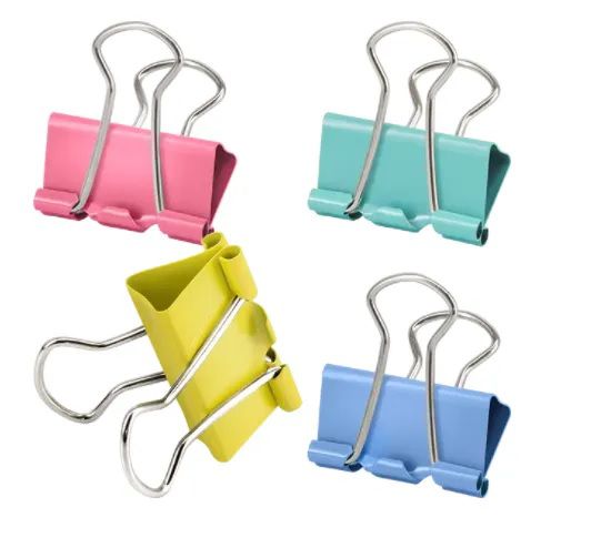 CLIPES PARA PAPEL BINDER 32MM COLORIDO UNIDADE BRW