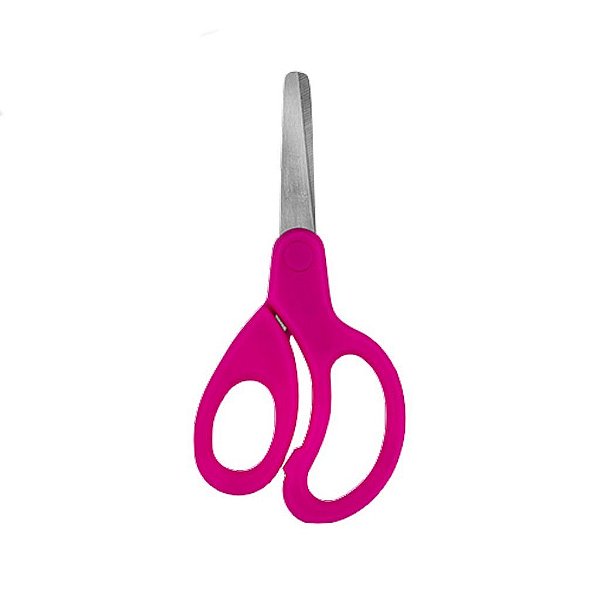 TESOURA ESCOLAR NEON CURVA PINK 13 CM BRW